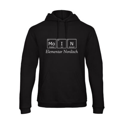 Unisex Hooded Sweatshirt mit Kapuze / Kängurutasche Elemente Moin (Flock)